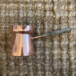 Antique Austrian Copper Coffee Measure Pot w/ Wood Handle – J. Matauscher Wien